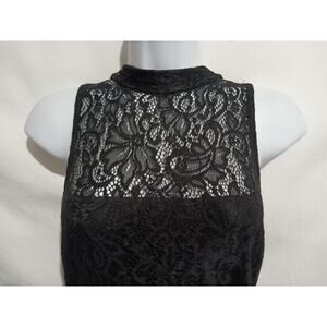 Material Girl Size M Sleeveless Black Lace Fit And Flare Semi-formal Dress
